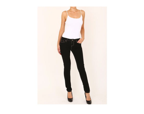 Women's Slim Fit Stylish One-Button Low Rise Soft Denim Skinny Jean Pants