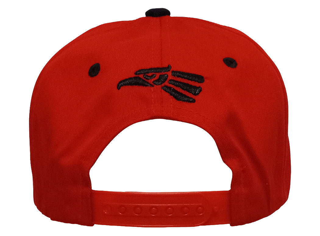 Mexican Mexico Hat Mexico Eagle Aguila Snapback Flat Bill RED-EAGLE MULTI Logo Baseball Cap